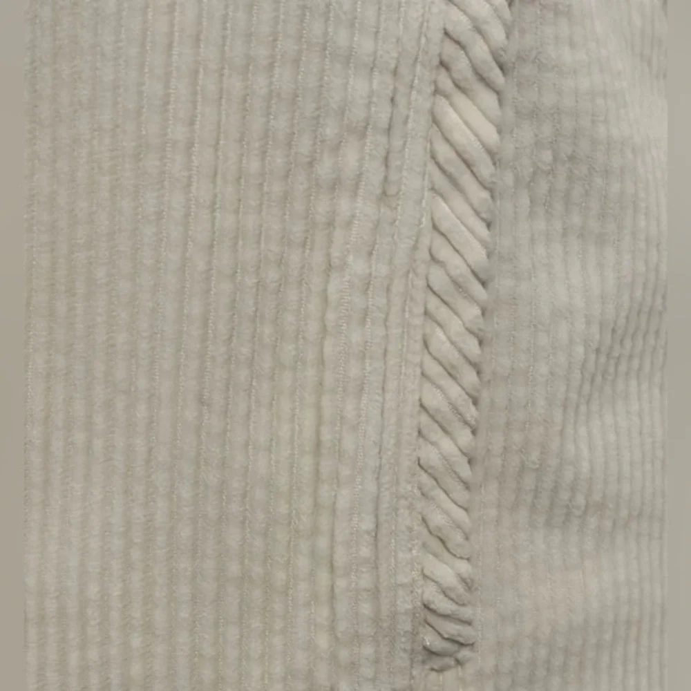 J. Jill Cream Button Up Corduroy Jacket w. Removable Quilted Orange Lining Small - Picture 9 of 14